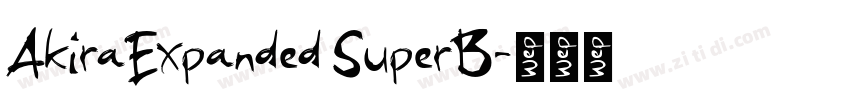 AkiraExpanded SuperB字体转换